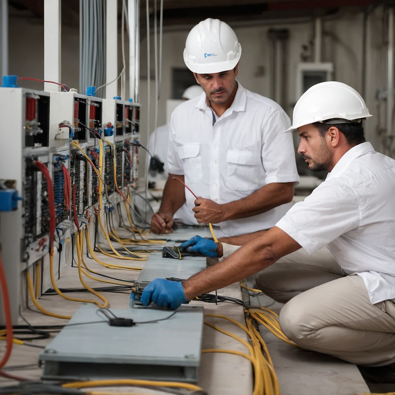 Especialista evaluando necesidades eléctricas